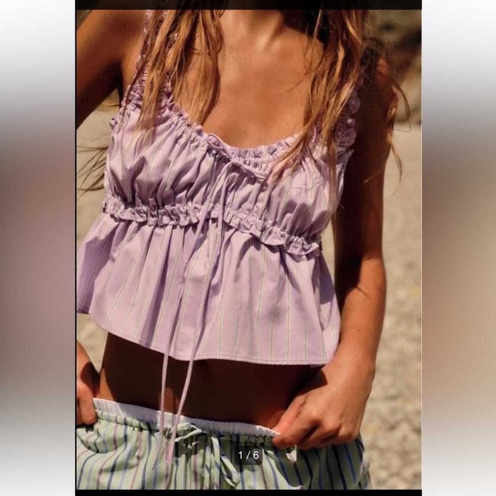 Zara Lilac Poplin Set - Top and Pants